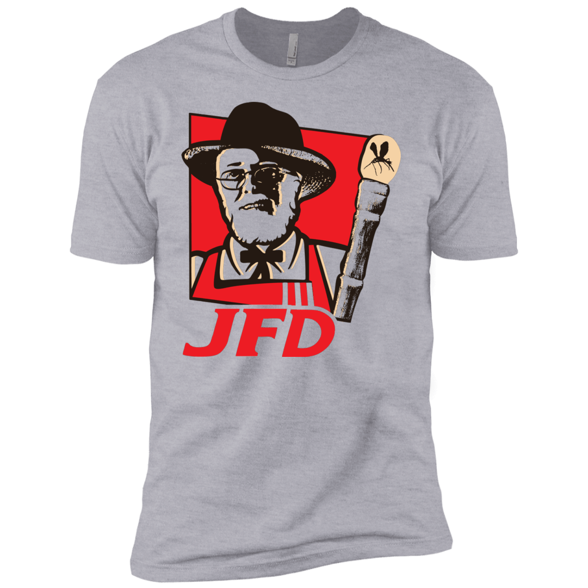 T-Shirts Heather Grey / YXS Jurassic Fried Dinosaur Boys Premium T-Shirt