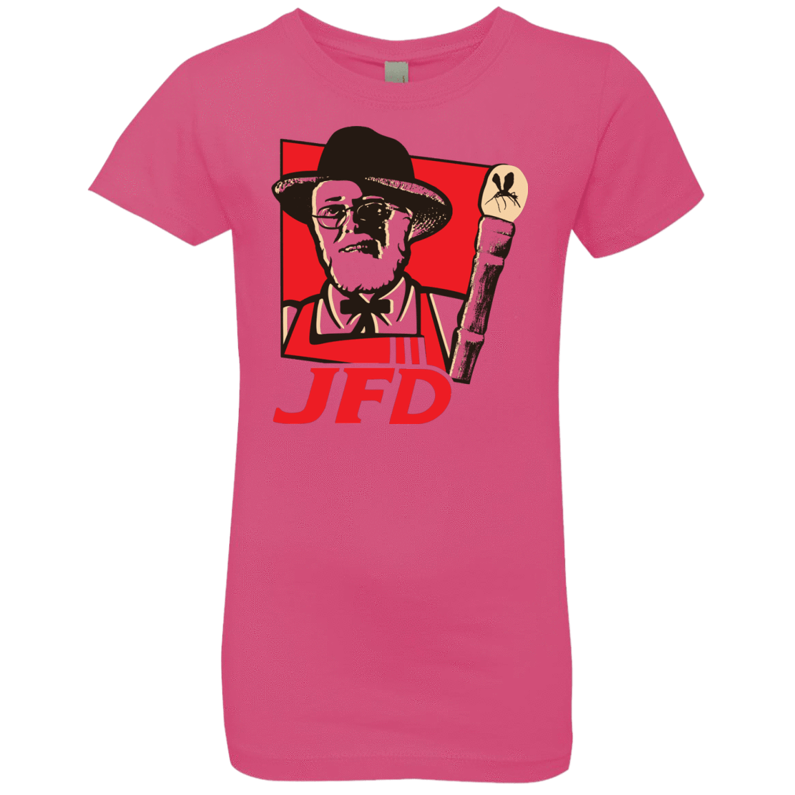 T-Shirts Hot Pink / YXS Jurassic Fried Dinosaur Girls Premium T-Shirt