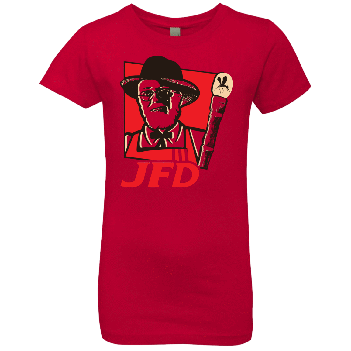 T-Shirts Red / YXS Jurassic Fried Dinosaur Girls Premium T-Shirt
