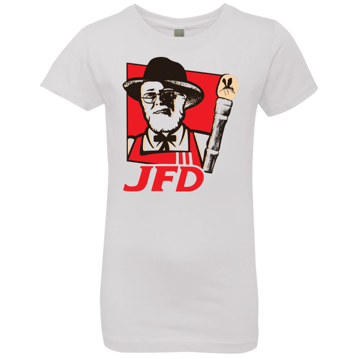 T-Shirts White / YXS Jurassic Fried Dinosaur Girls Premium T-Shirt