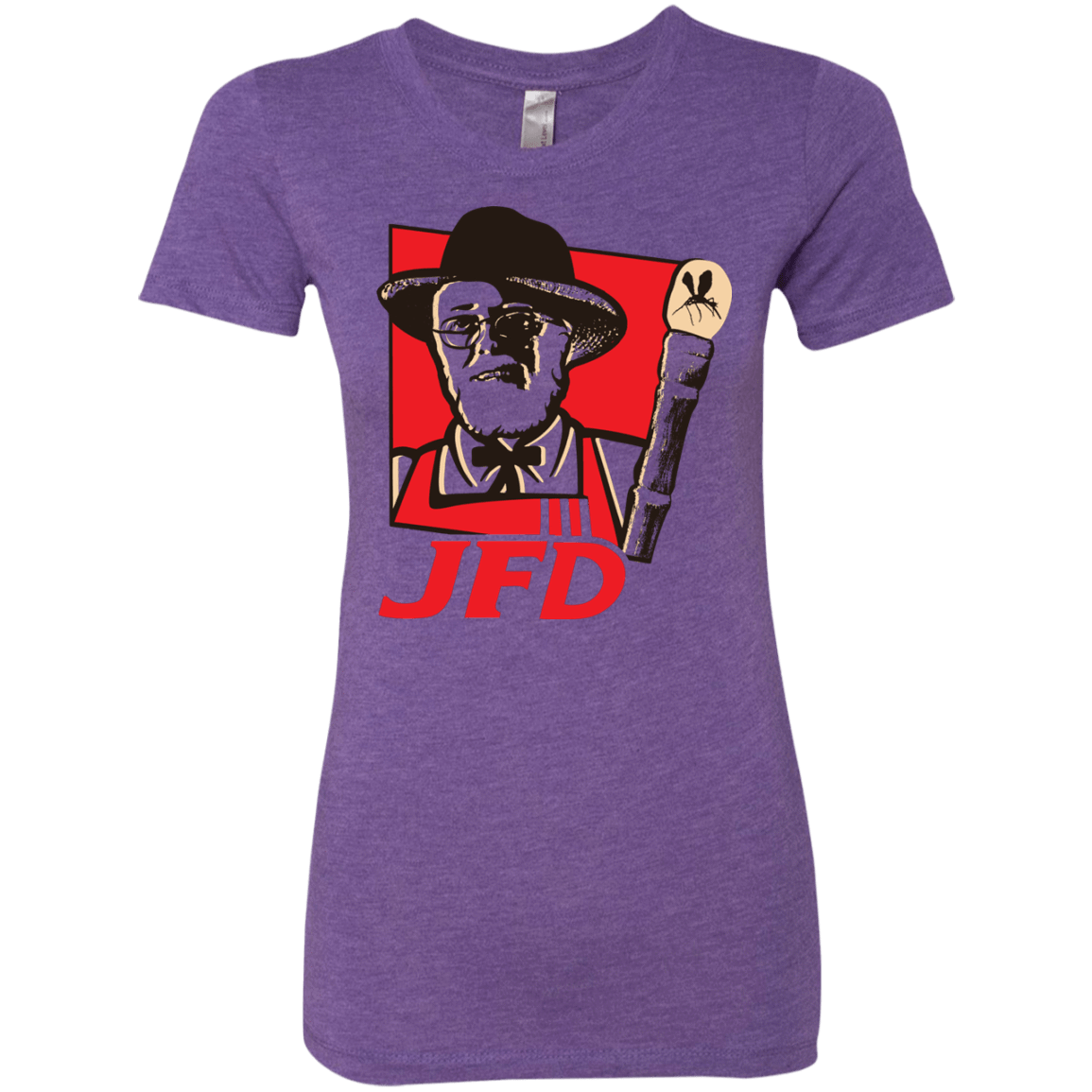 T-Shirts Purple Rush / S Jurassic Fried Dinosaur Women's Triblend T-Shirt