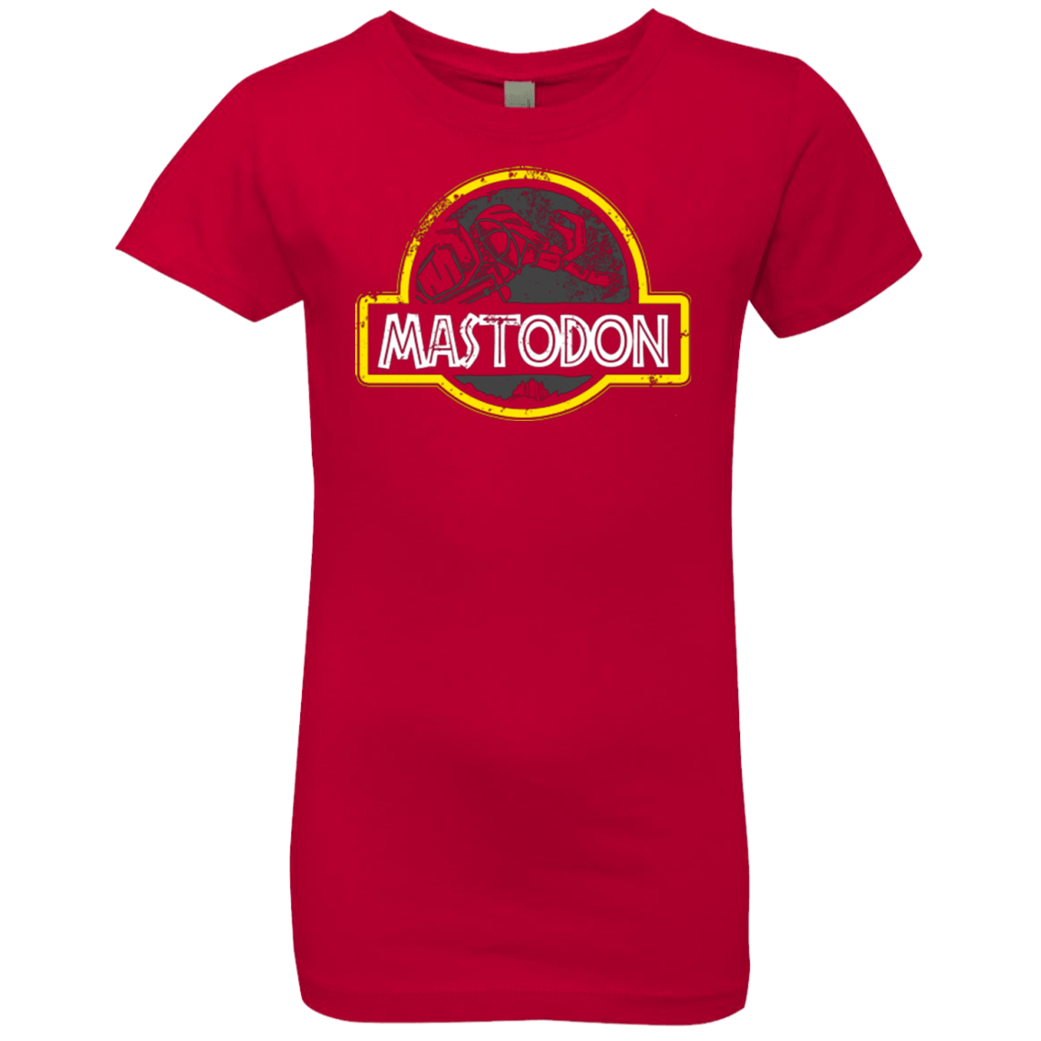 T-Shirts Red / YXS Jurassic Power Black Girls Premium T-Shirt