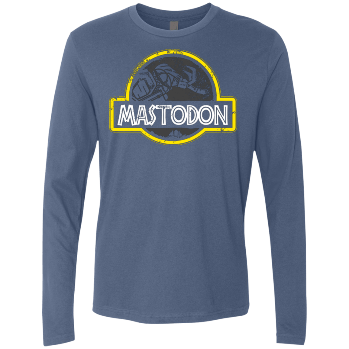 T-Shirts Indigo / Small Jurassic Power Black Men's Premium Long Sleeve