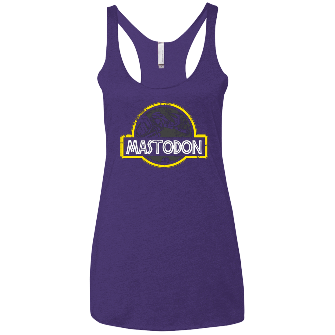 T-Shirts Purple / X-Small Jurassic Power Black Women's Triblend Racerback Tank