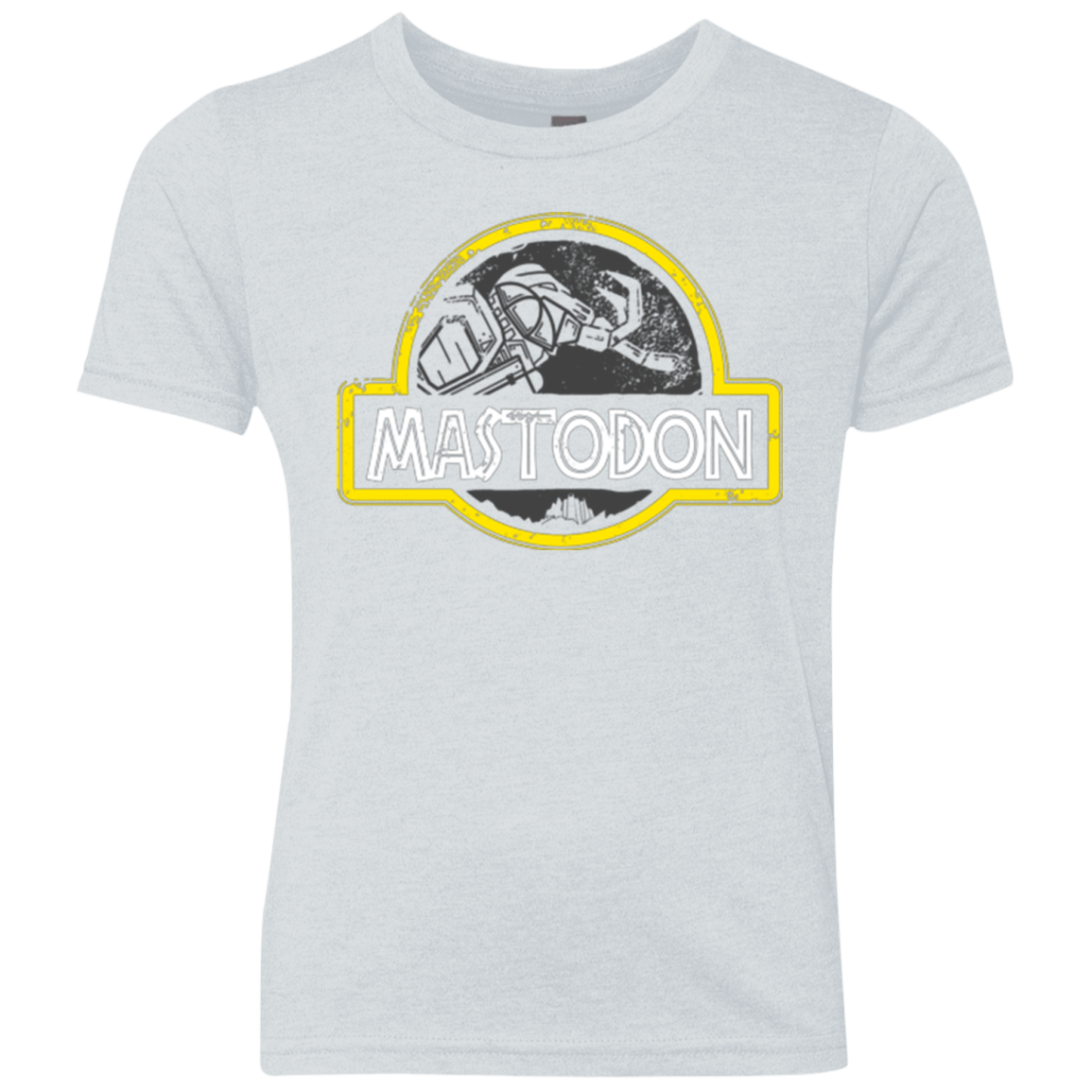 T-Shirts Heather White / YXS Jurassic Power Black Youth Triblend T-Shirt