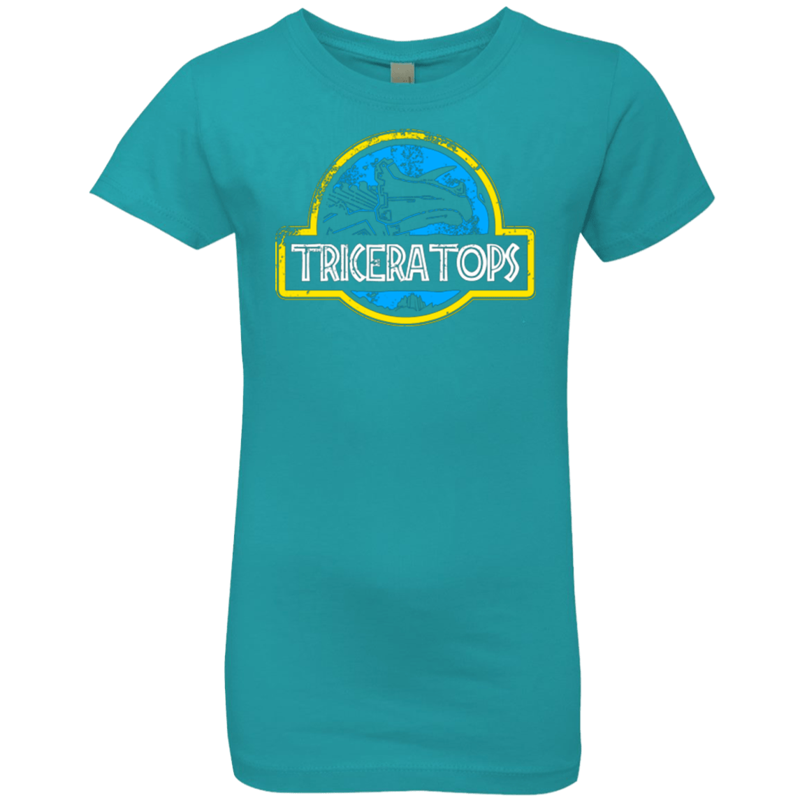 T-Shirts Tahiti Blue / YXS Jurassic Power Blue Girls Premium T-Shirt