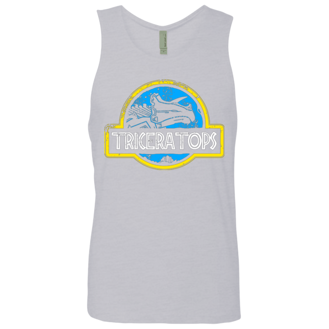 T-Shirts Heather Grey / Small Jurassic Power Blue Men's Premium Tank Top