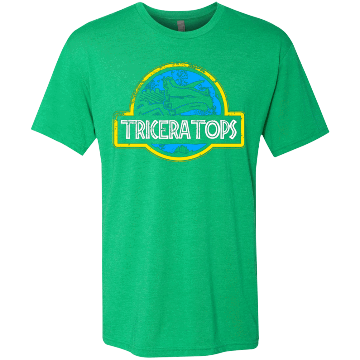 T-Shirts Envy / Small Jurassic Power Blue Men's Triblend T-Shirt