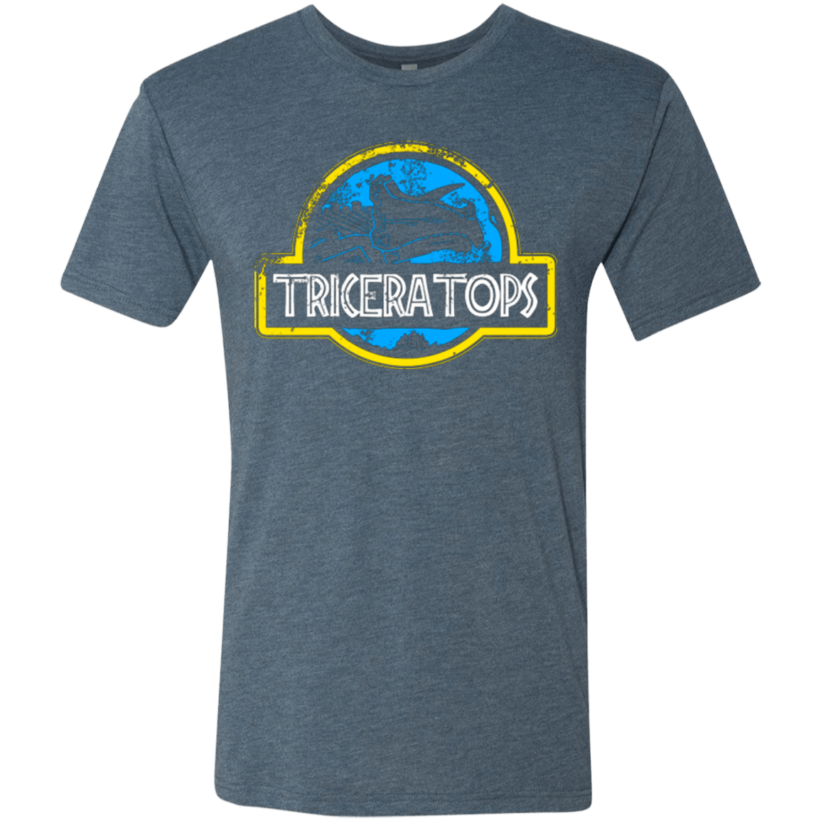 T-Shirts Indigo / Small Jurassic Power Blue Men's Triblend T-Shirt