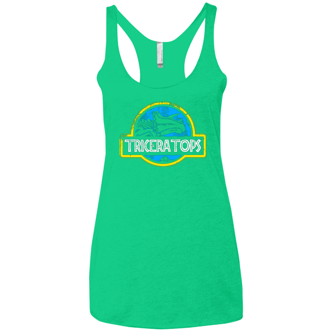 T-Shirts Envy / X-Small Jurassic Power Blue Women's Triblend Racerback Tank