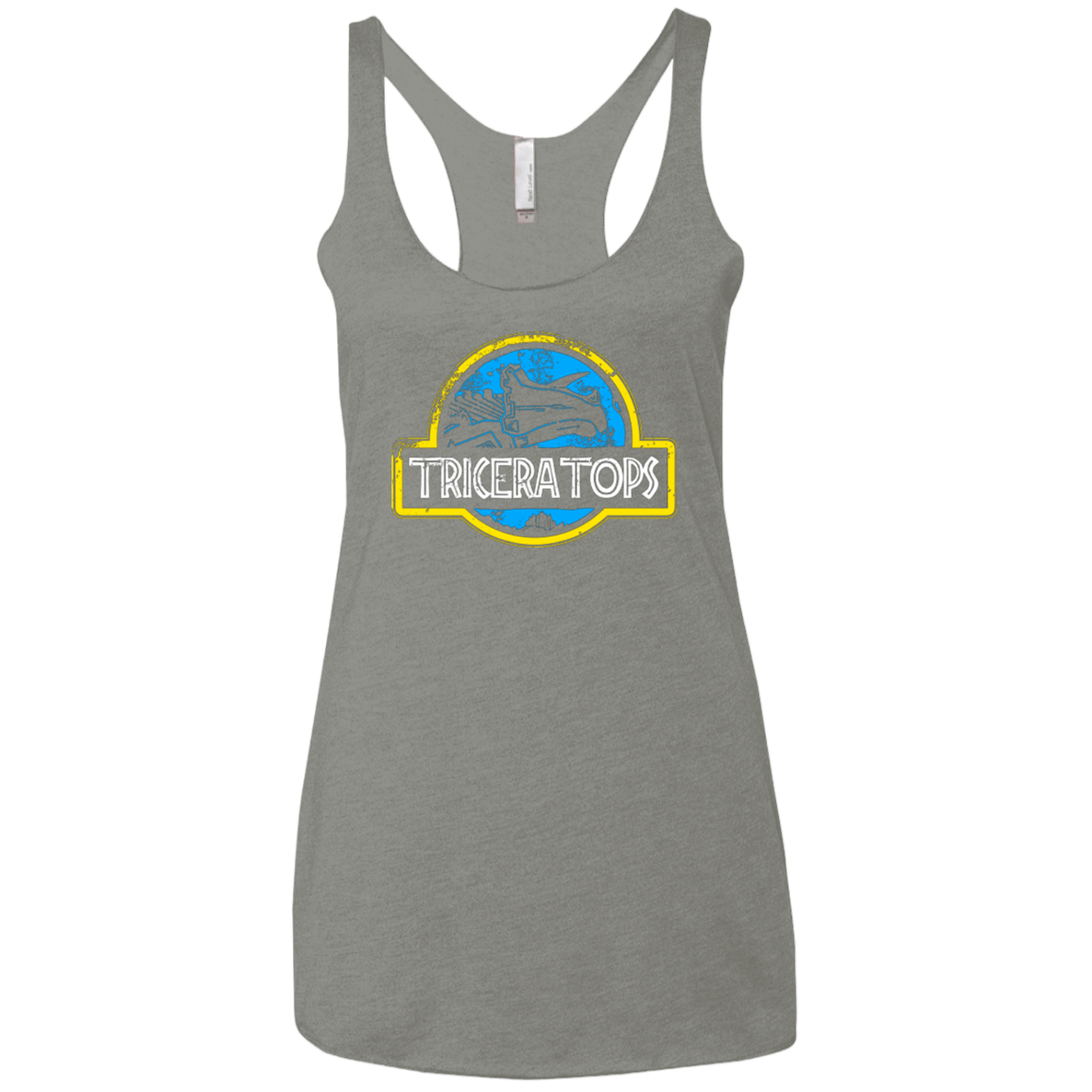 T-Shirts Venetian Grey / X-Small Jurassic Power Blue Women's Triblend Racerback Tank