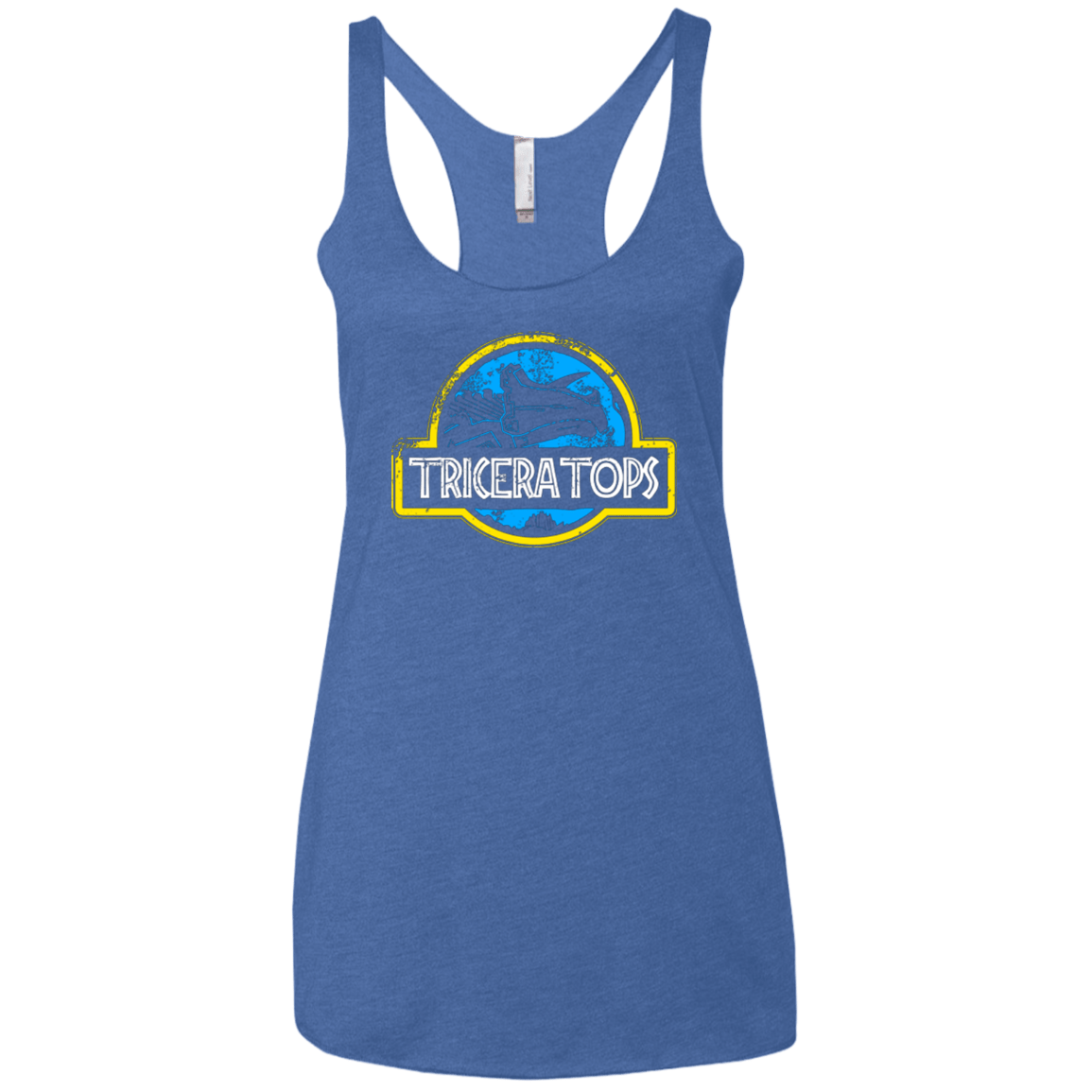 T-Shirts Vintage Royal / X-Small Jurassic Power Blue Women's Triblend Racerback Tank