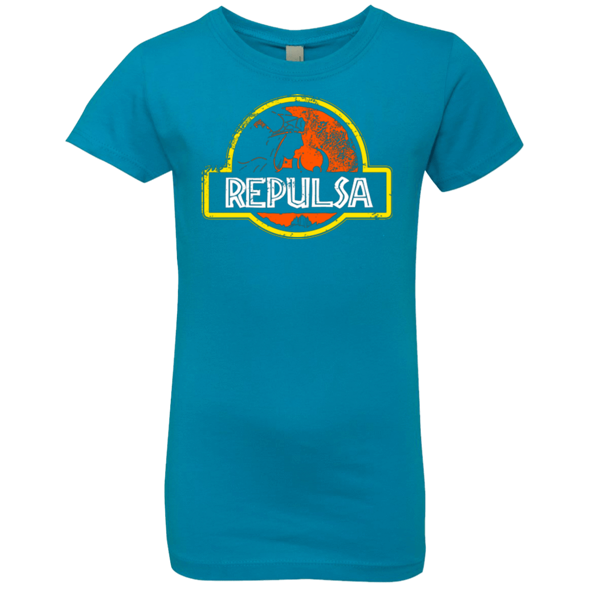 T-Shirts Turquoise / YXS Jurassic Power Evil Girls Premium T-Shirt