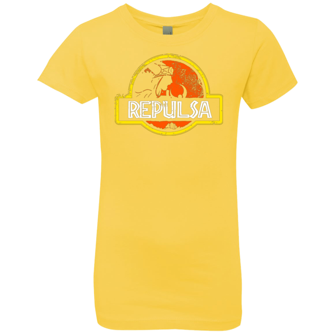 T-Shirts Vibrant Yellow / YXS Jurassic Power Evil Girls Premium T-Shirt