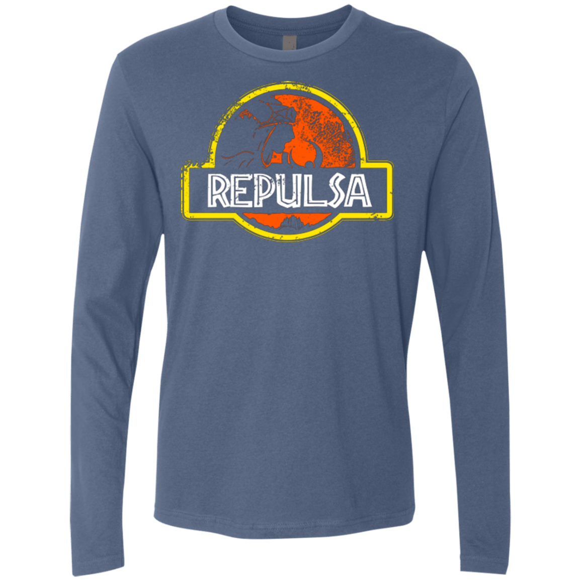 T-Shirts Indigo / Small Jurassic Power Evil Men's Premium Long Sleeve