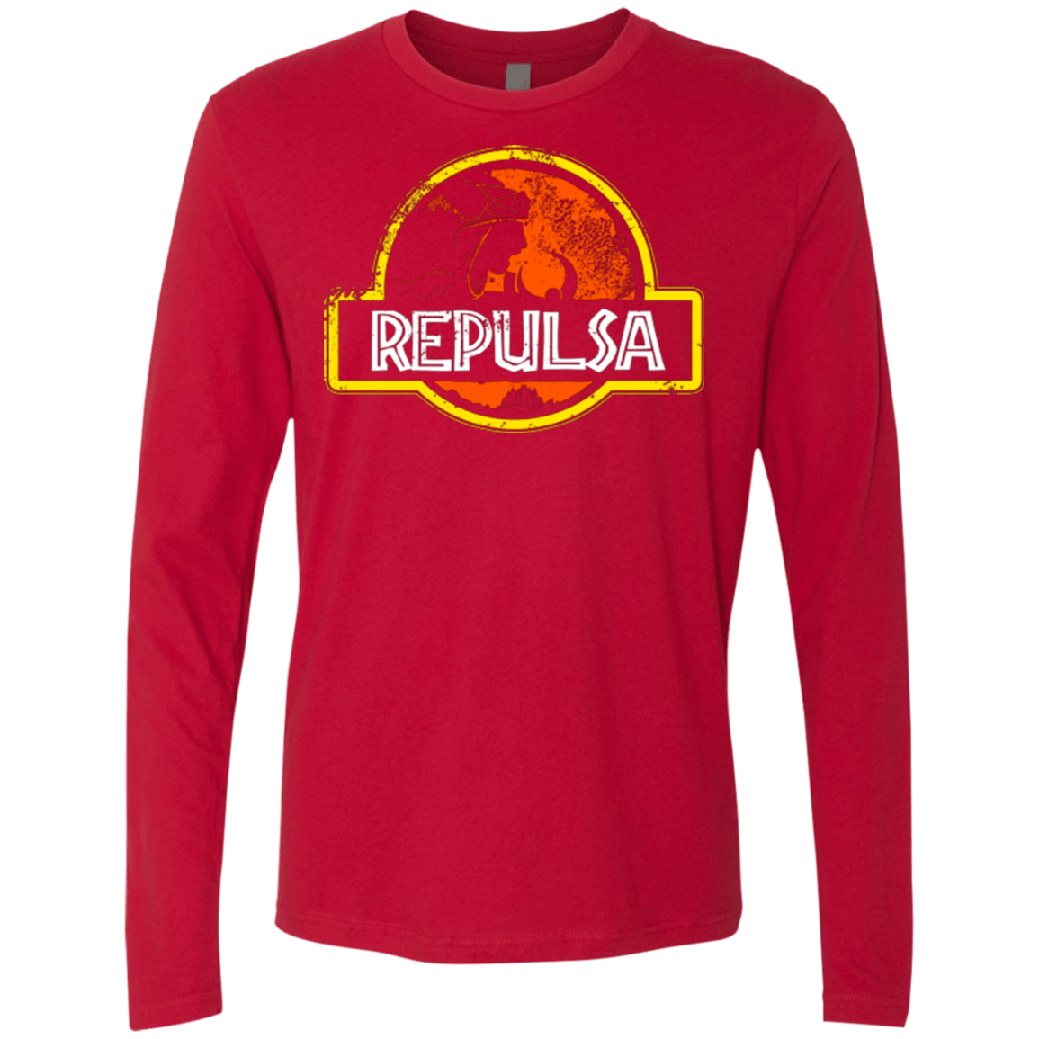 T-Shirts Red / Small Jurassic Power Evil Men's Premium Long Sleeve