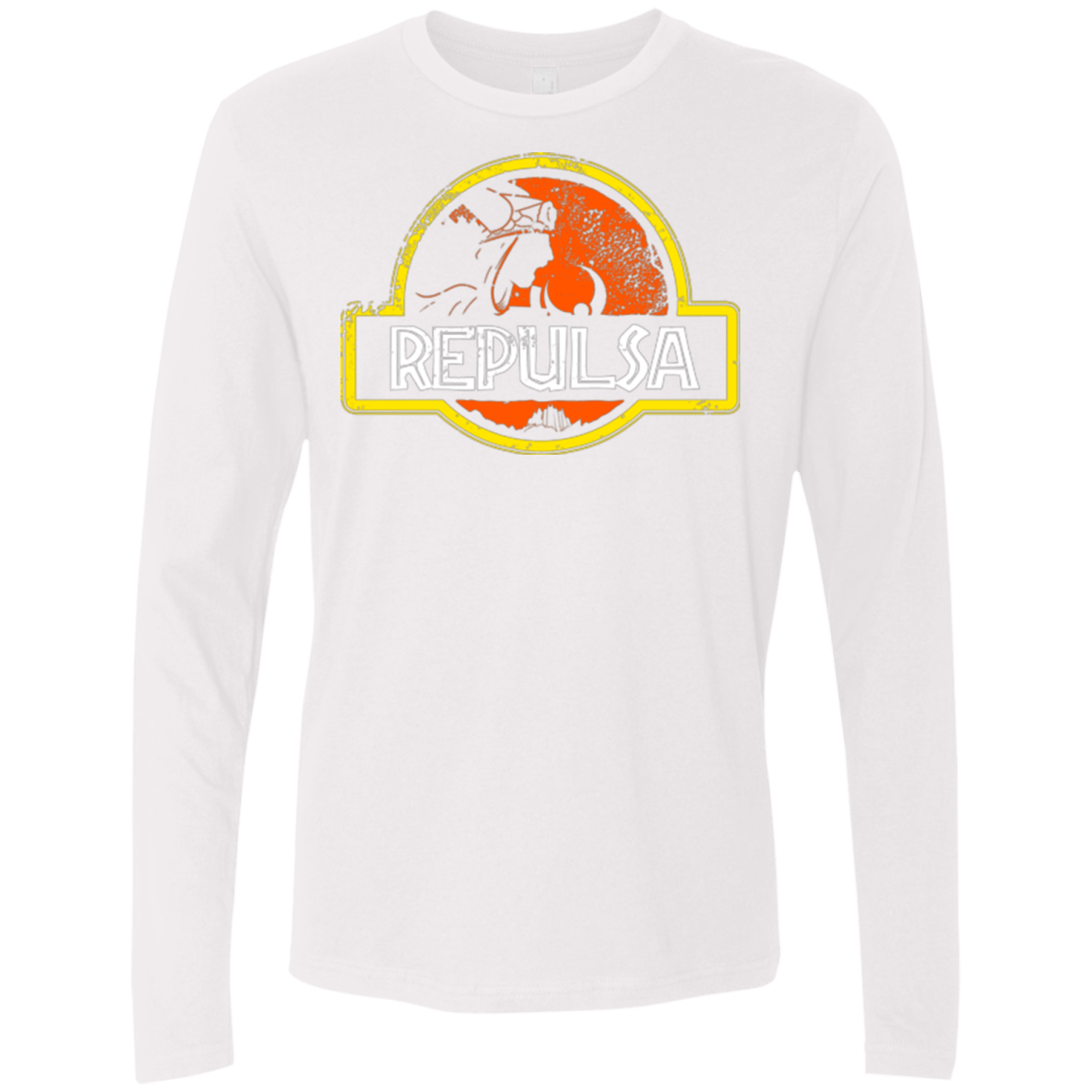 T-Shirts White / Small Jurassic Power Evil Men's Premium Long Sleeve