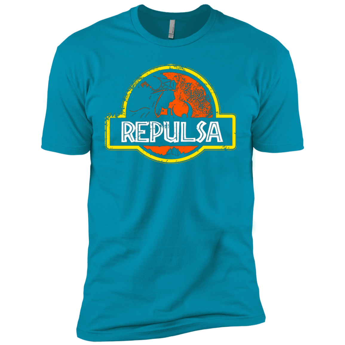 T-Shirts Turquoise / X-Small Jurassic Power Evil Men's Premium T-Shirt