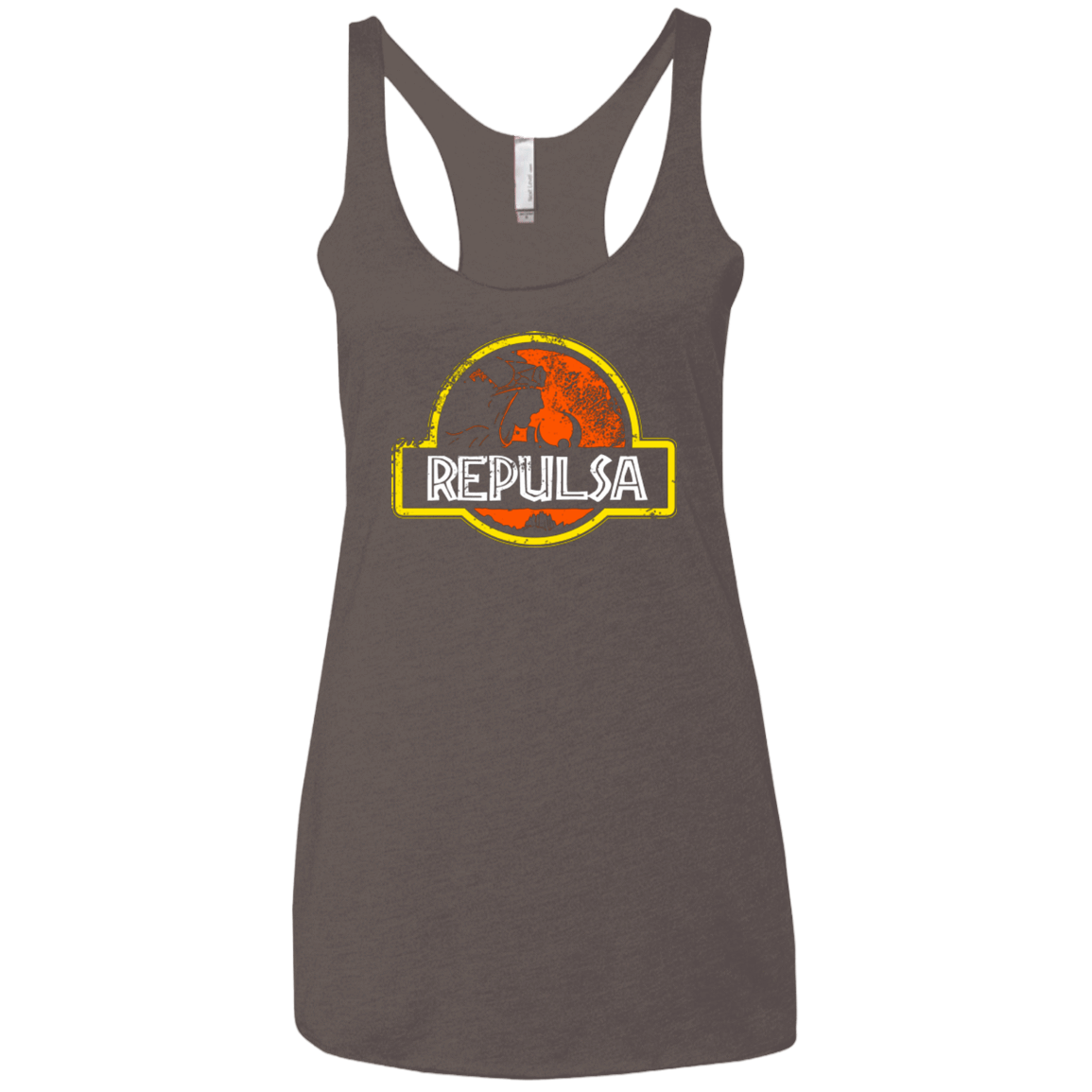 T-Shirts Macchiato / X-Small Jurassic Power Evil Women's Triblend Racerback Tank