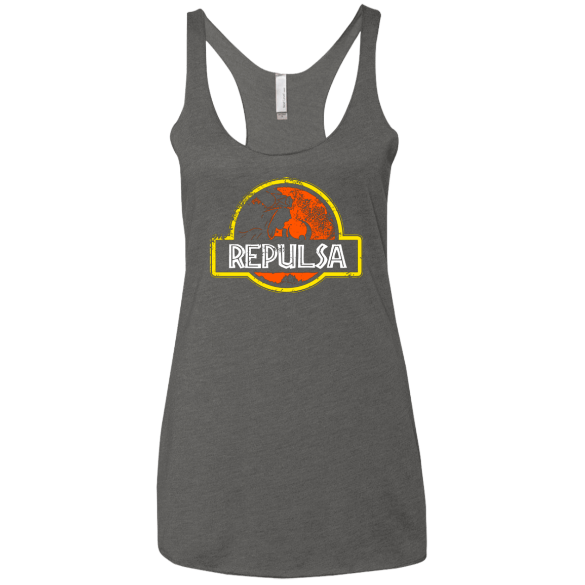 T-Shirts Premium Heather / X-Small Jurassic Power Evil Women's Triblend Racerback Tank