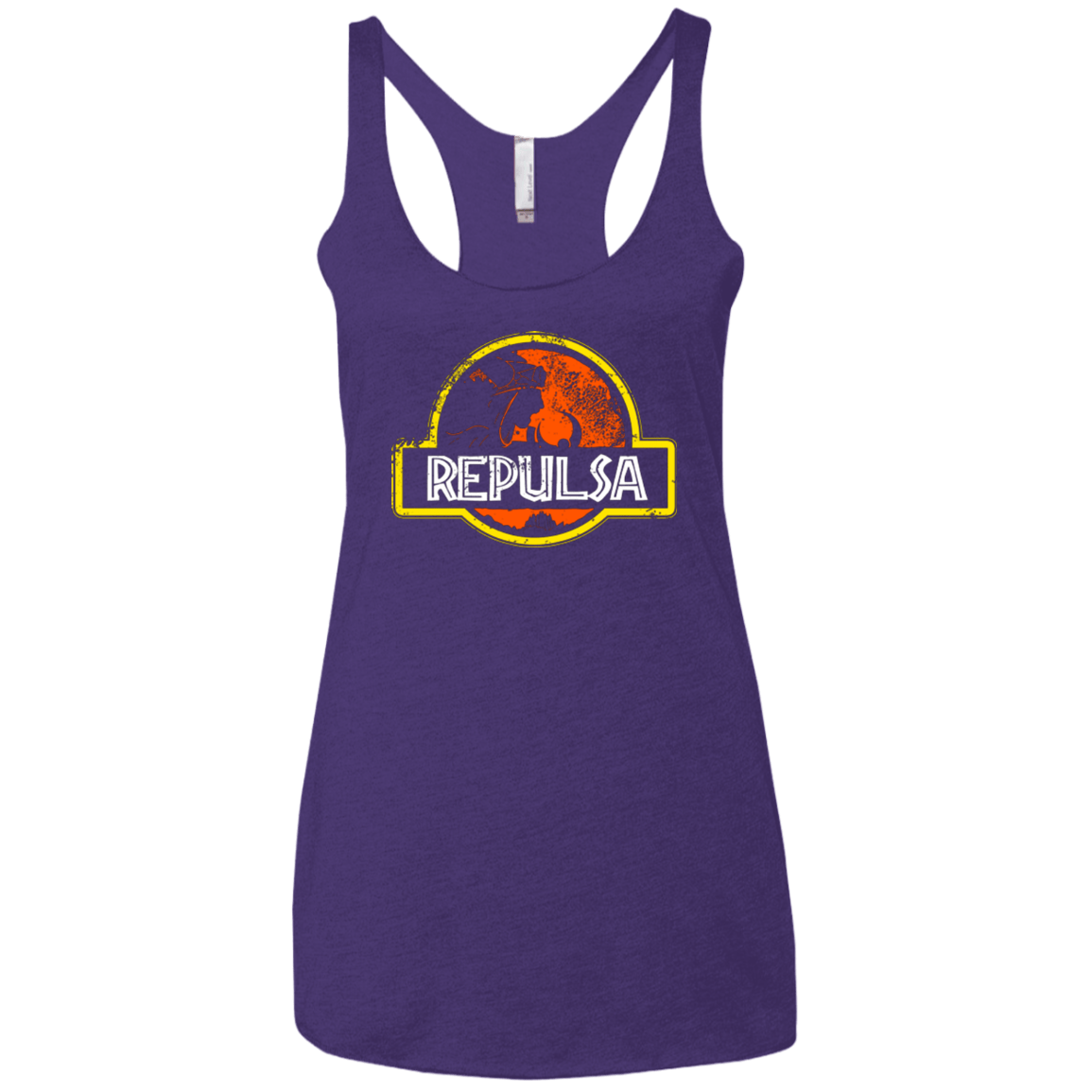 T-Shirts Purple / X-Small Jurassic Power Evil Women's Triblend Racerback Tank