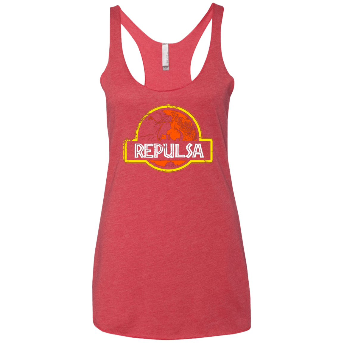 T-Shirts Vintage Red / X-Small Jurassic Power Evil Women's Triblend Racerback Tank