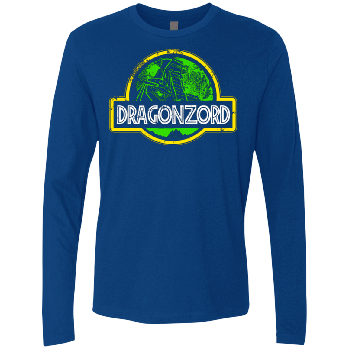 T-Shirts Royal / Small Jurassic Power Green Men's Premium Long Sleeve