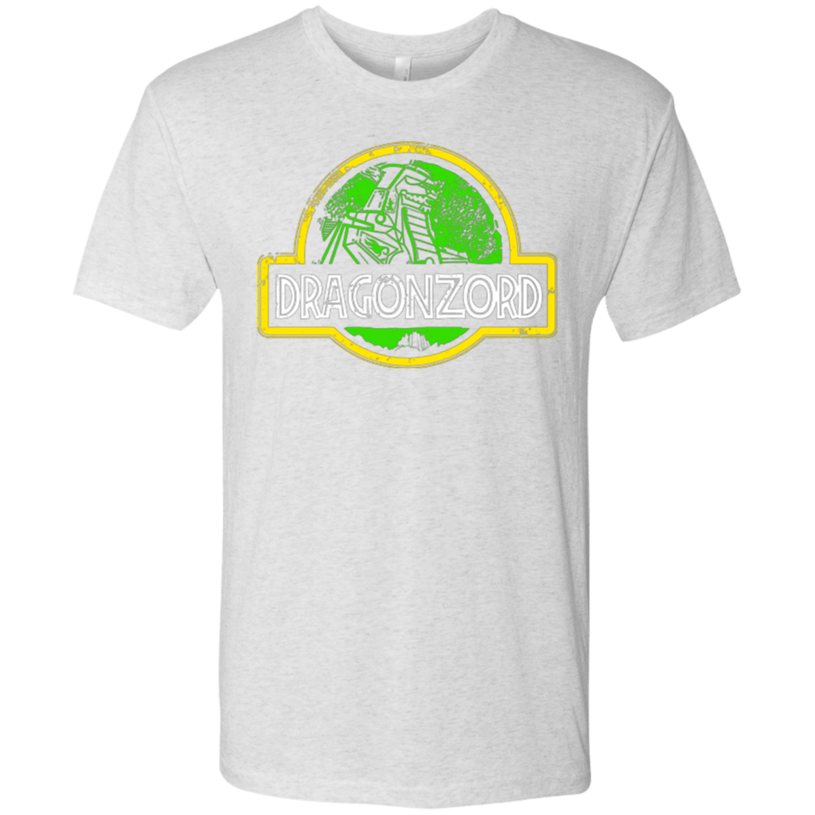 T-Shirts Heather White / Small Jurassic Power Green Men's Triblend T-Shirt