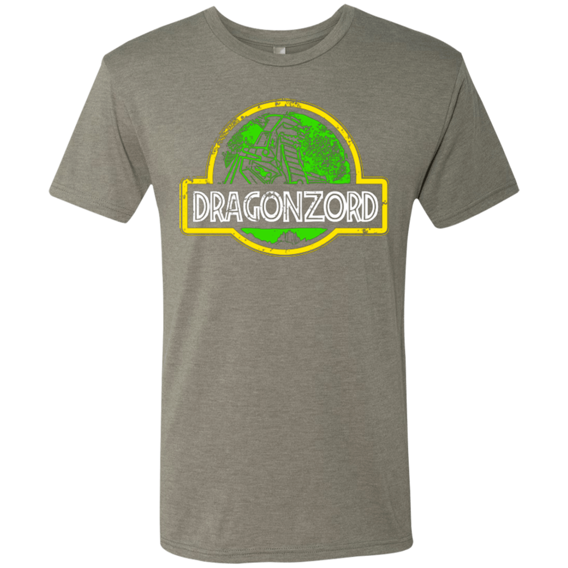 T-Shirts Venetian Grey / Small Jurassic Power Green Men's Triblend T-Shirt