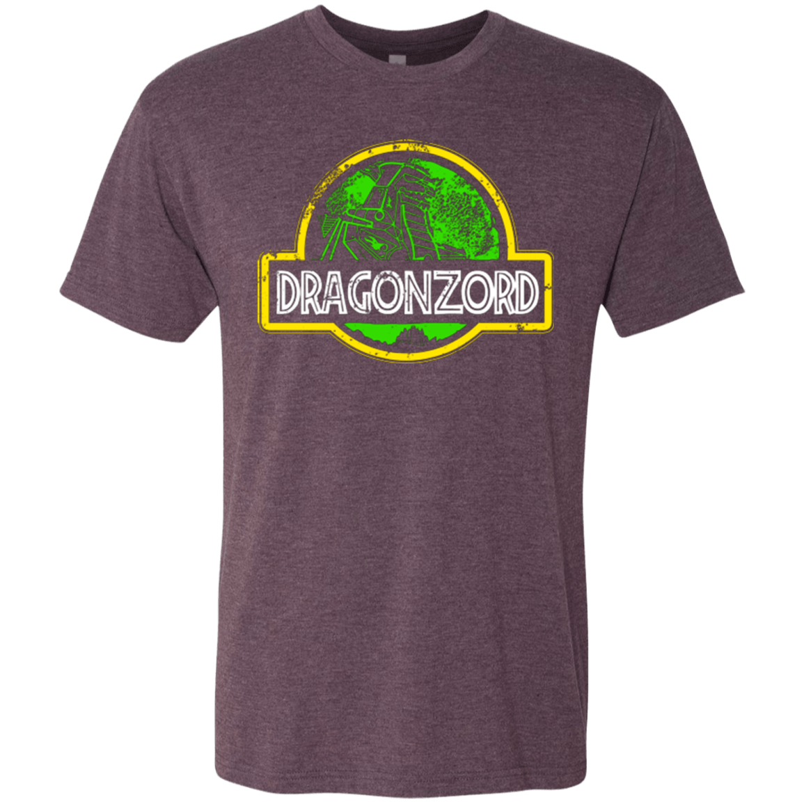 T-Shirts Vintage Purple / Small Jurassic Power Green Men's Triblend T-Shirt