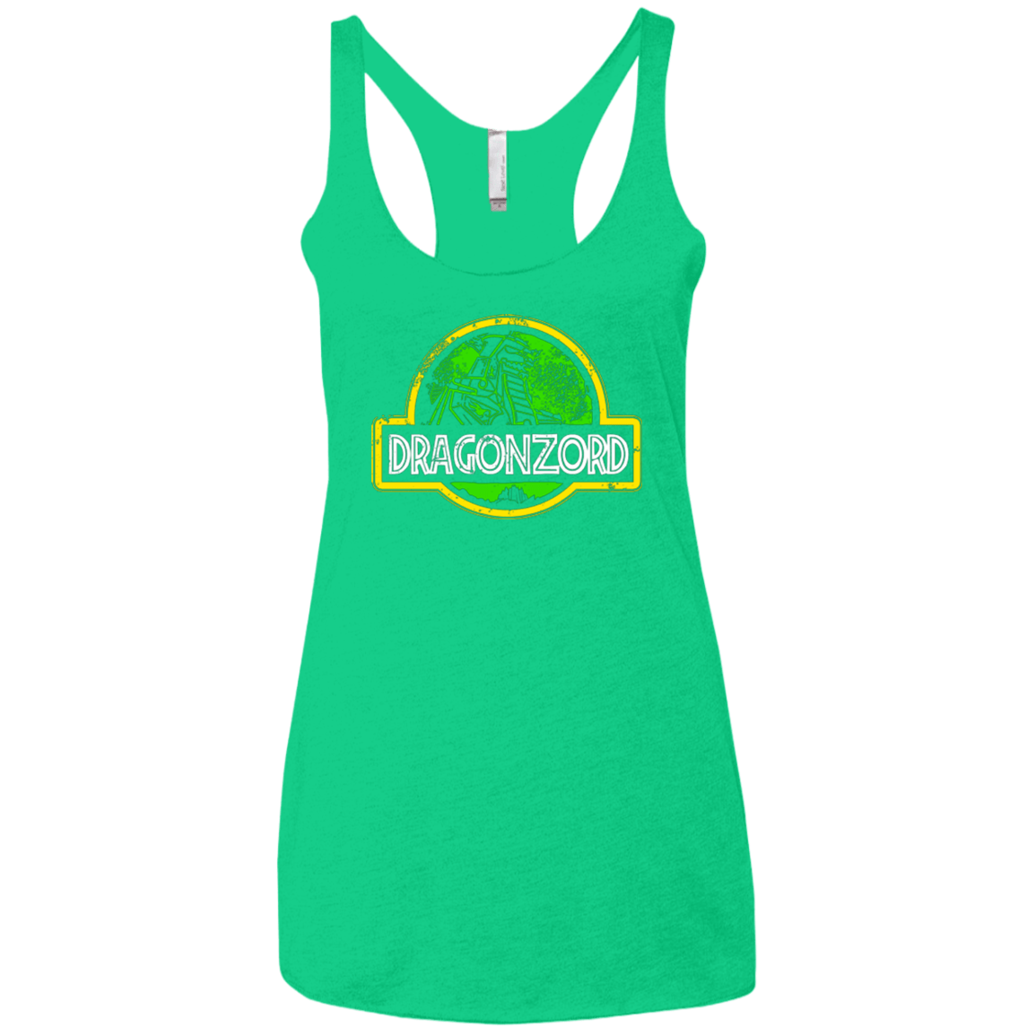 T-Shirts Envy / X-Small Jurassic Power Green Women's Triblend Racerback Tank