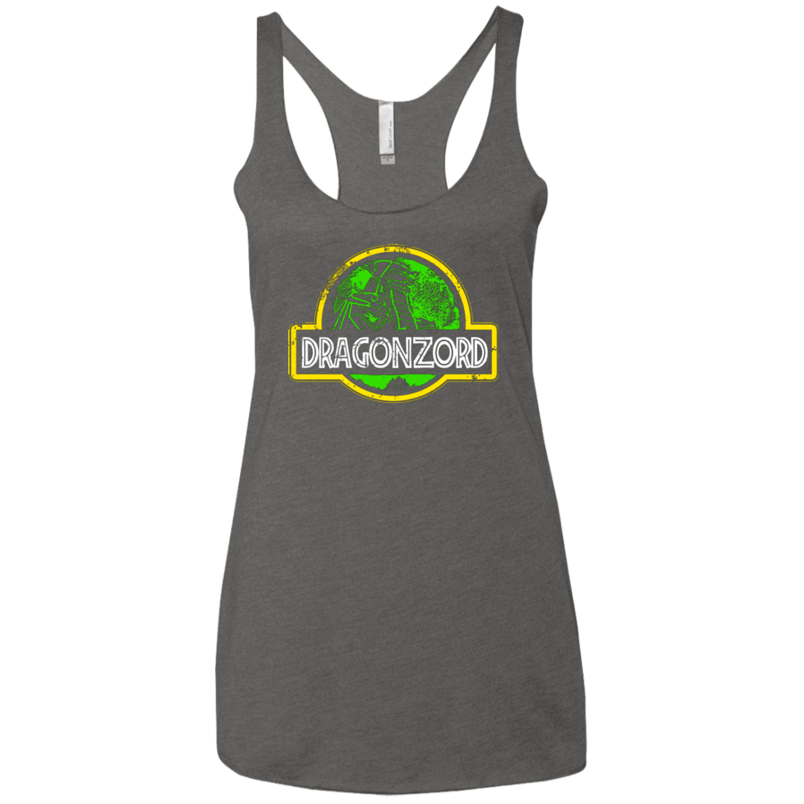 T-Shirts Premium Heather / X-Small Jurassic Power Green Women's Triblend Racerback Tank