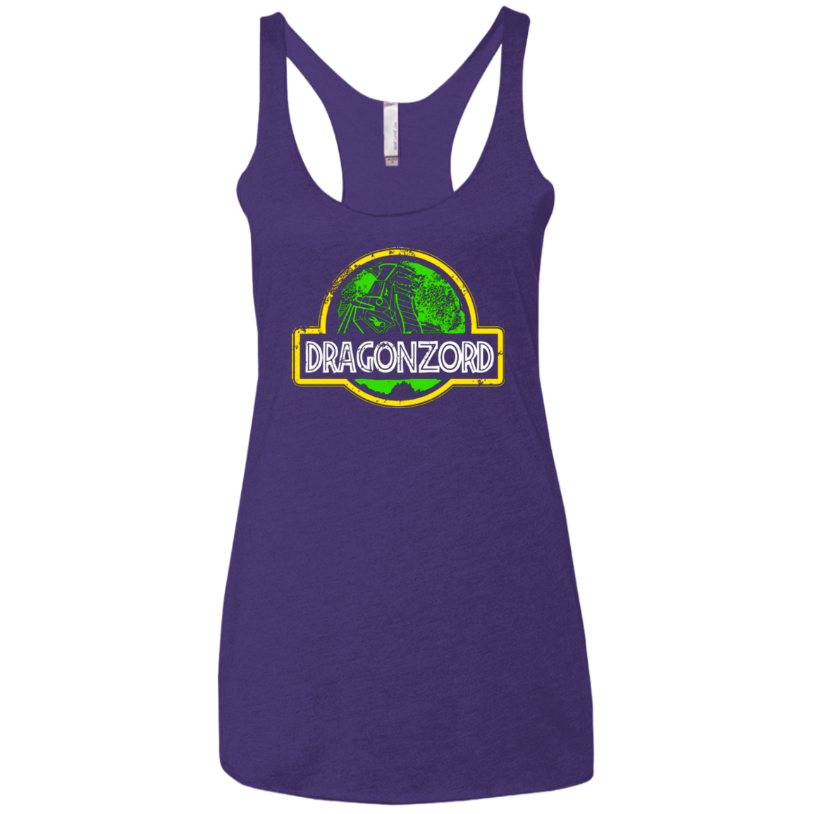 T-Shirts Purple / X-Small Jurassic Power Green Women's Triblend Racerback Tank
