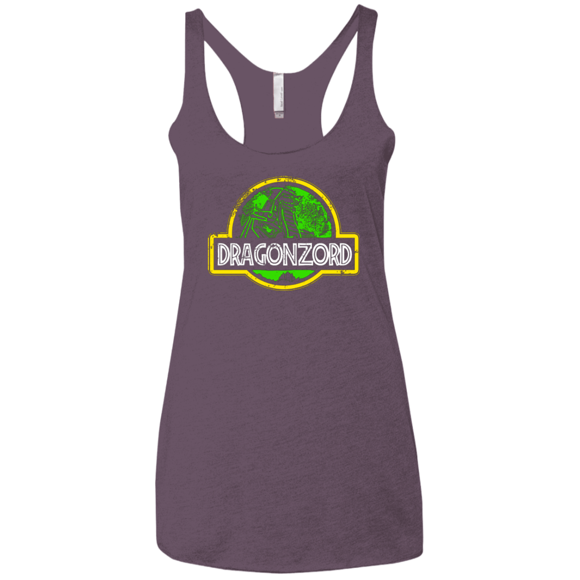 T-Shirts Vintage Purple / X-Small Jurassic Power Green Women's Triblend Racerback Tank