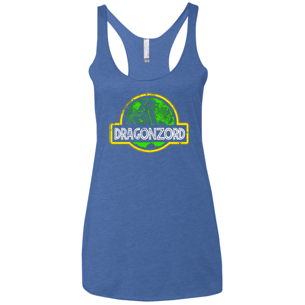 T-Shirts Vintage Royal / X-Small Jurassic Power Green Women's Triblend Racerback Tank