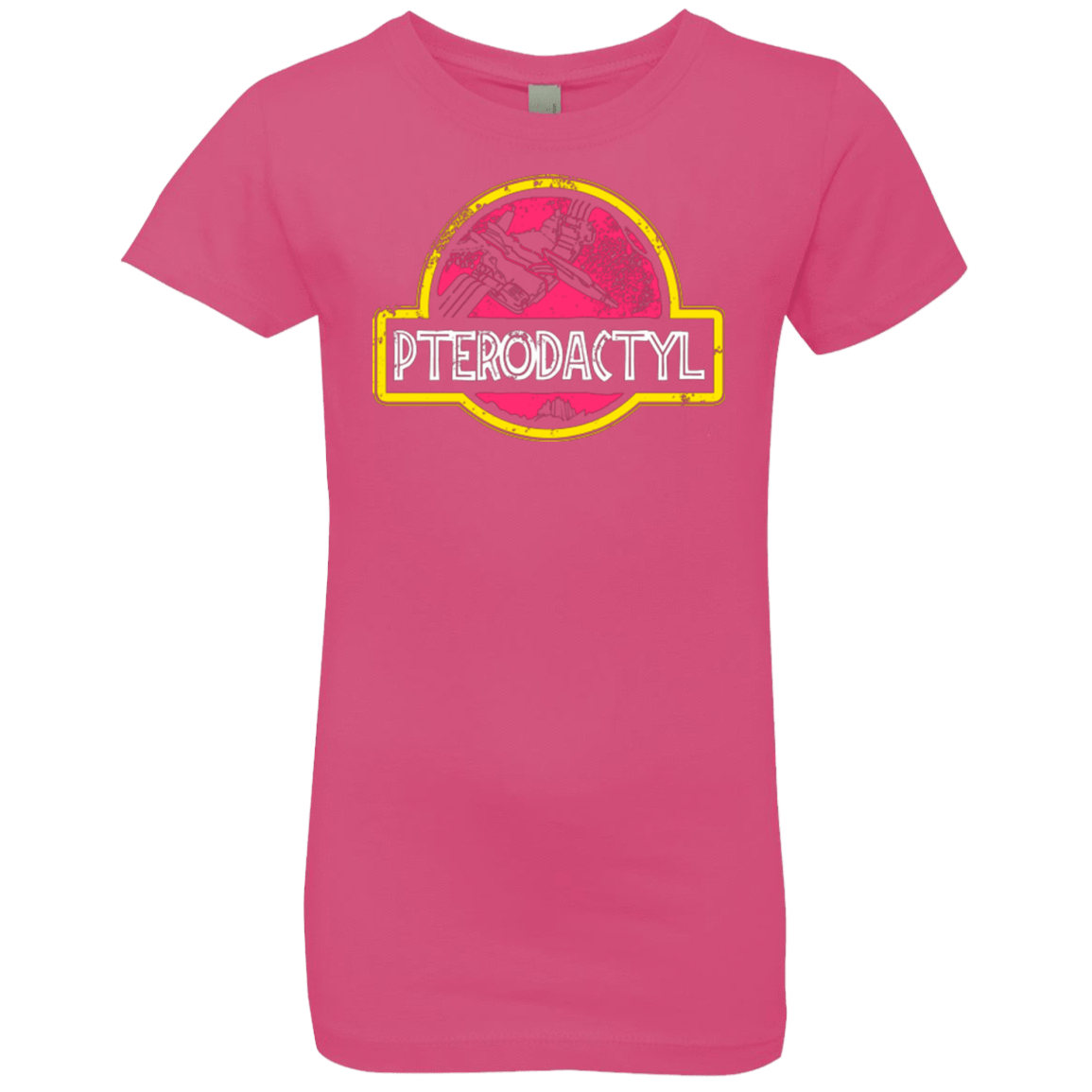 T-Shirts Hot Pink / YXS Jurassic Power Pink Girls Premium T-Shirt