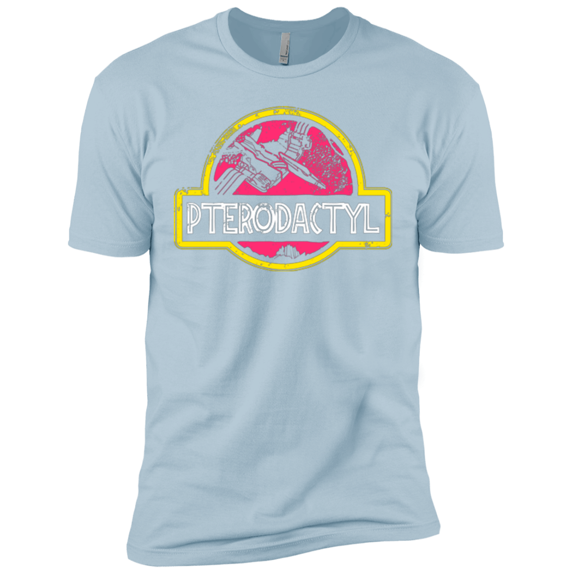 T-Shirts Light Blue / X-Small Jurassic Power Pink Men's Premium T-Shirt