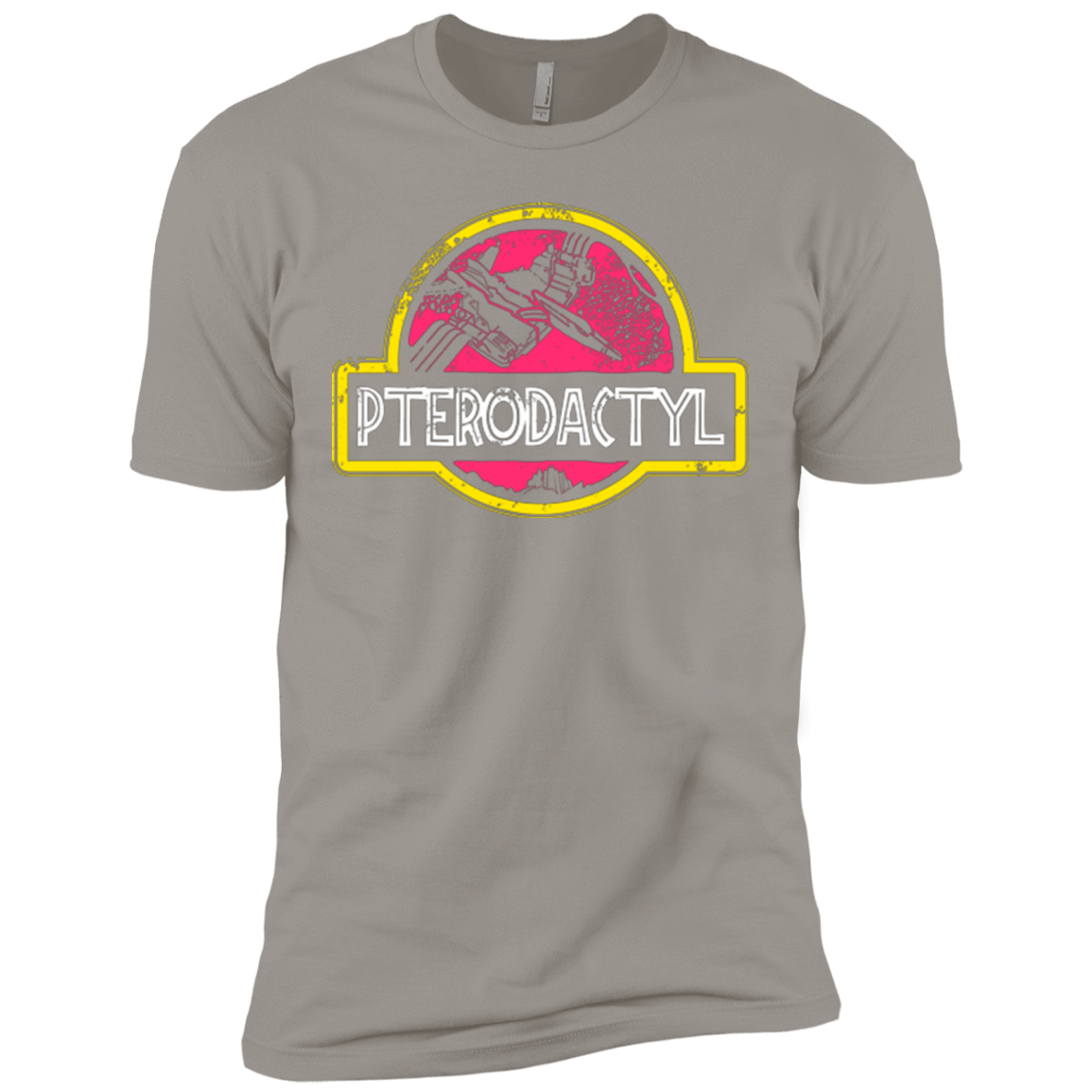 T-Shirts Light Grey / X-Small Jurassic Power Pink Men's Premium T-Shirt