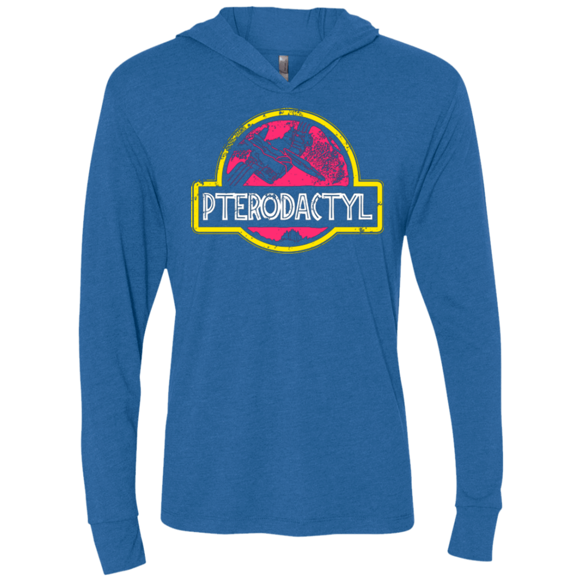 T-Shirts Vintage Royal / X-Small Jurassic Power Pink Triblend Long Sleeve Hoodie Tee