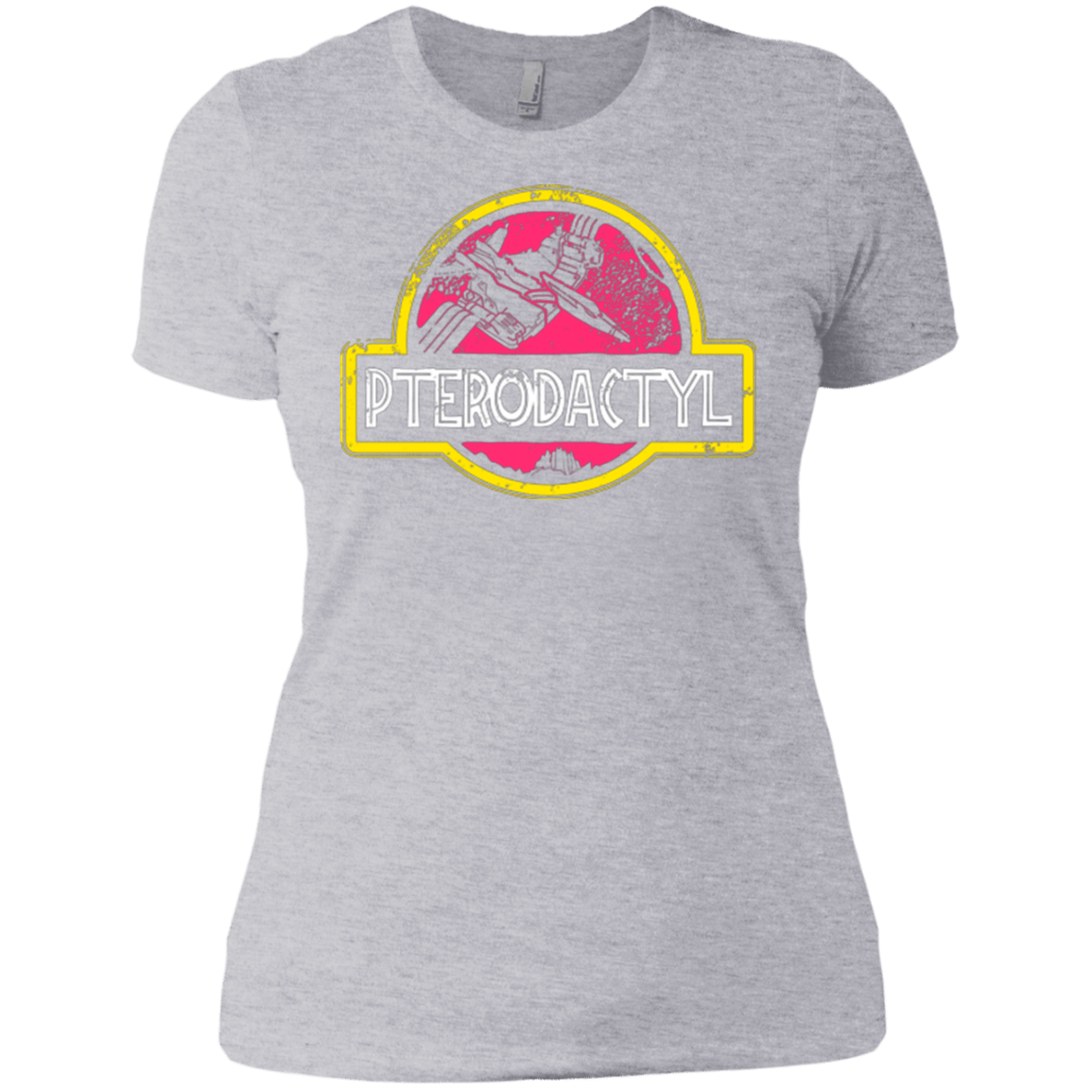 T-Shirts Heather Grey / X-Small Jurassic Power Pink Women's Premium T-Shirt