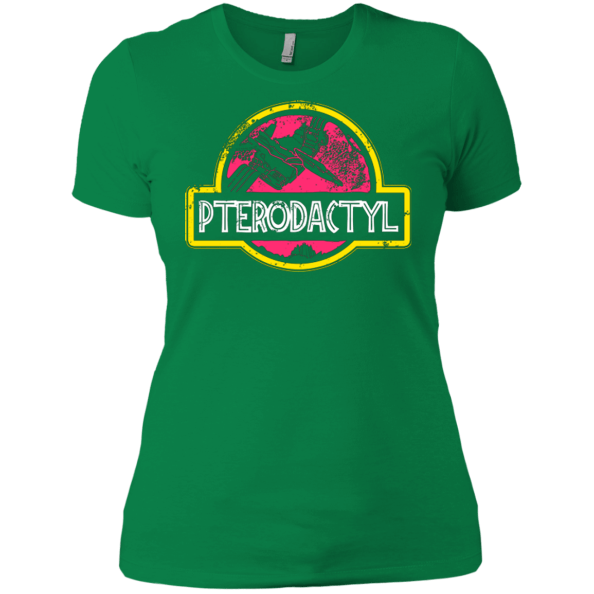 T-Shirts Kelly Green / X-Small Jurassic Power Pink Women's Premium T-Shirt