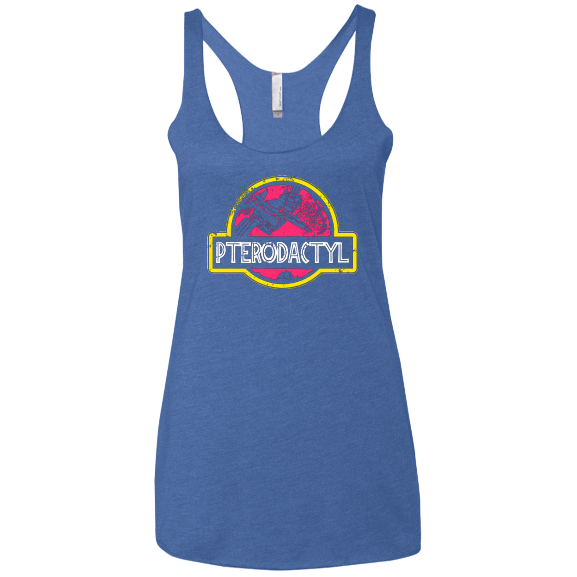 T-Shirts Vintage Royal / X-Small Jurassic Power Pink Women's Triblend Racerback Tank