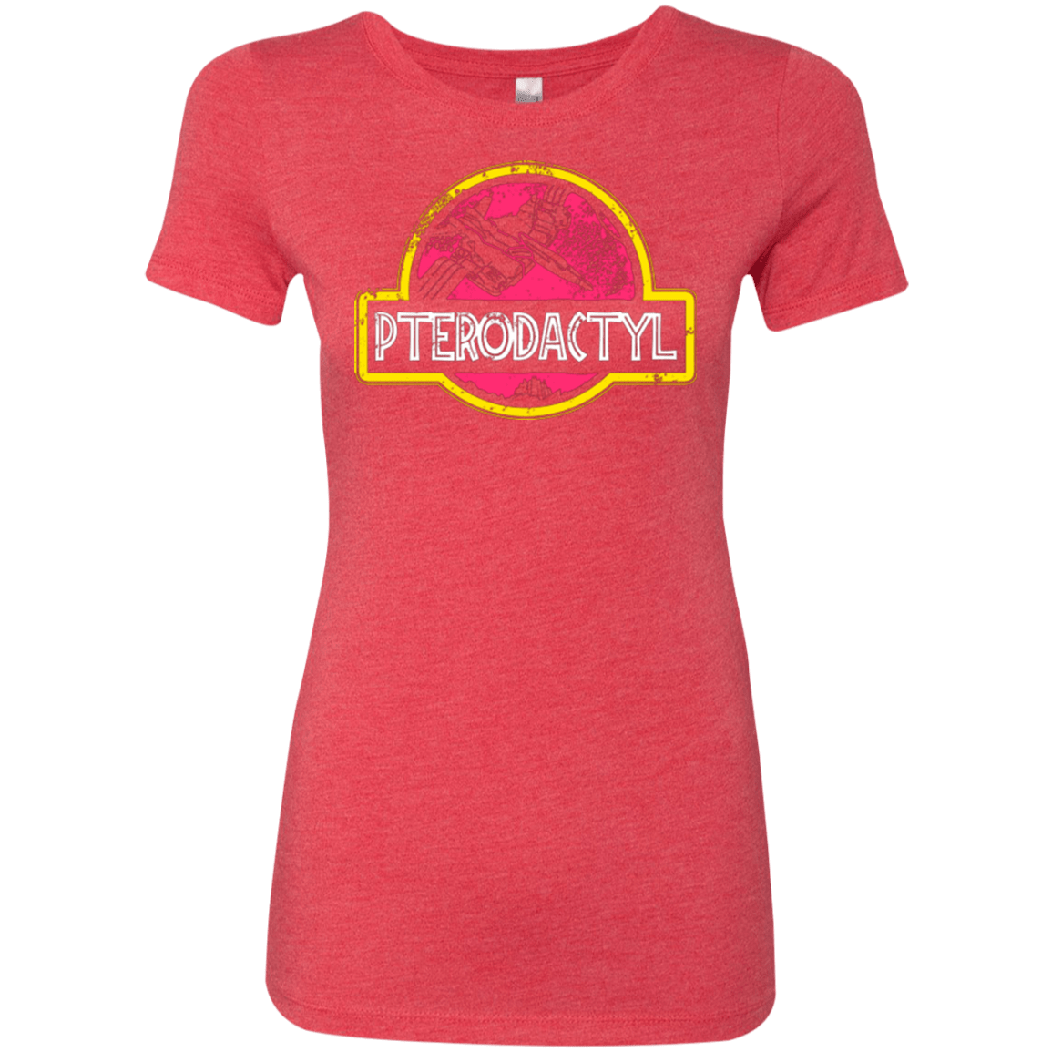 T-Shirts Vintage Red / Small Jurassic Power Pink Women's Triblend T-Shirt
