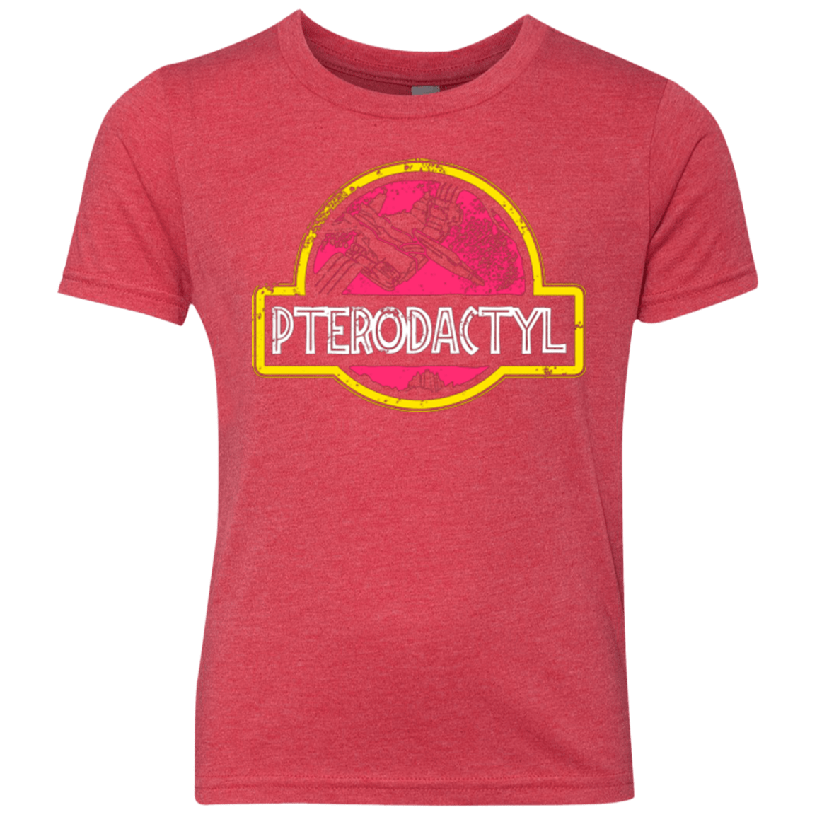 T-Shirts Vintage Red / YXS Jurassic Power Pink Youth Triblend T-Shirt