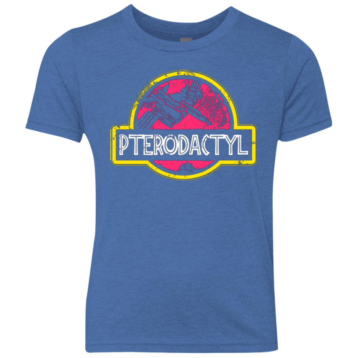 T-Shirts Vintage Royal / YXS Jurassic Power Pink Youth Triblend T-Shirt