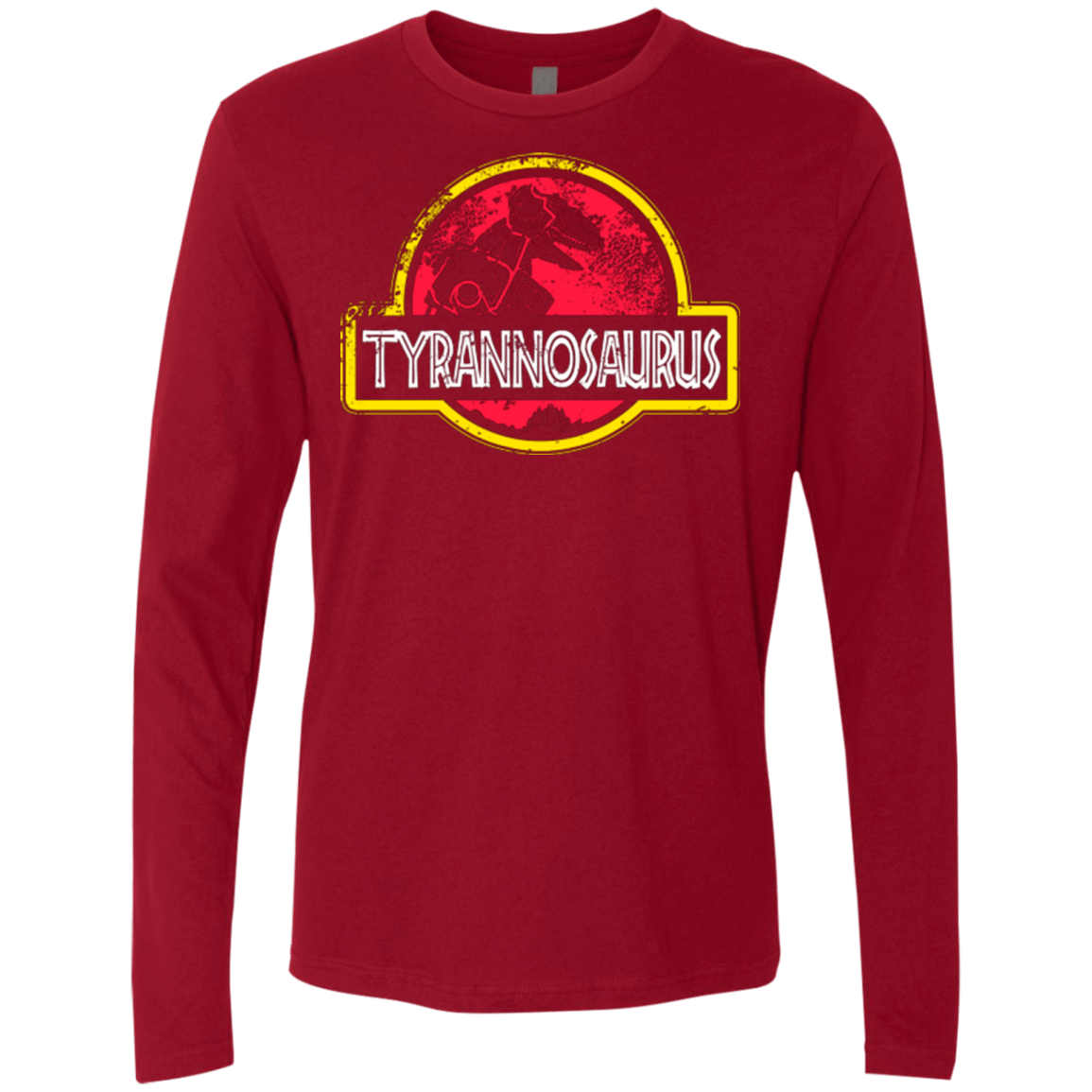 T-Shirts Cardinal / Small Jurassic Power Red Men's Premium Long Sleeve
