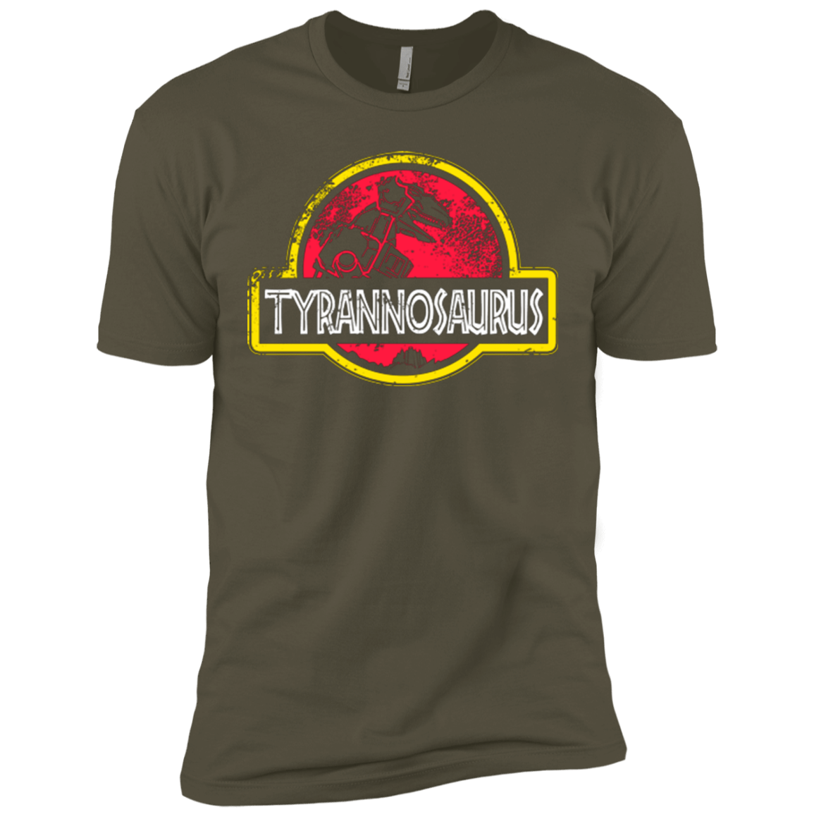 T-Shirts Military Green / X-Small Jurassic Power Red Men's Premium T-Shirt