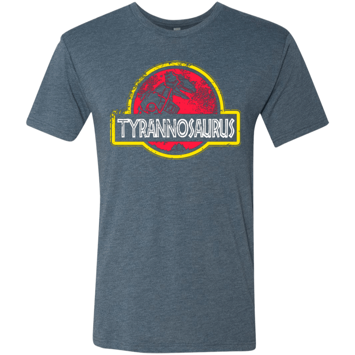T-Shirts Indigo / Small Jurassic Power Red Men's Triblend T-Shirt