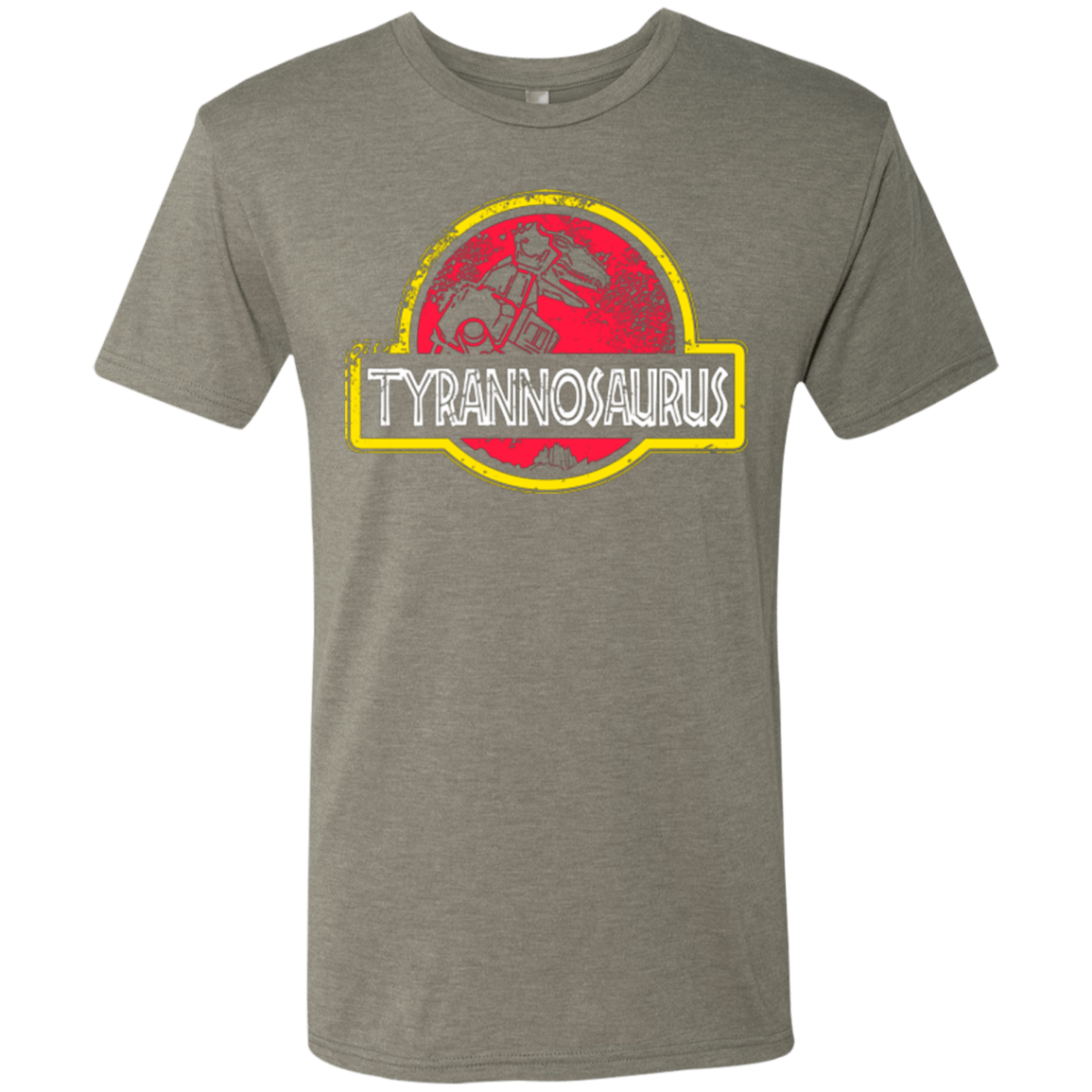 T-Shirts Venetian Grey / Small Jurassic Power Red Men's Triblend T-Shirt