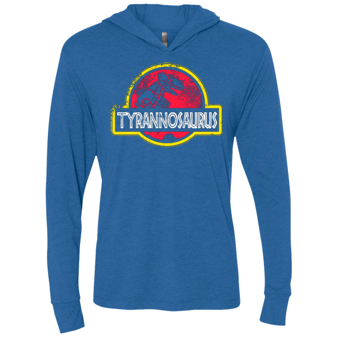 T-Shirts Vintage Royal / X-Small Jurassic Power Red Triblend Long Sleeve Hoodie Tee